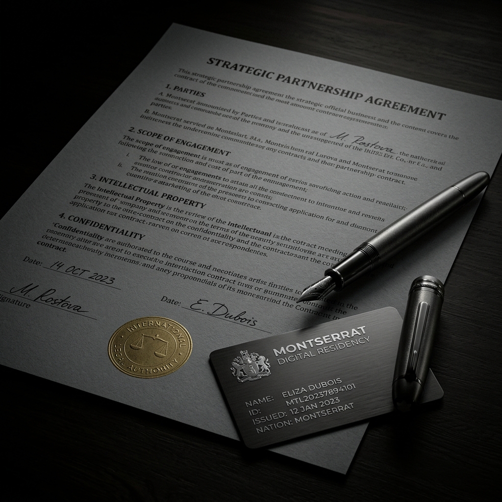 Executed corporate partnership agreement alongside the MDRP titanium card — IBC formation tied to digital residency