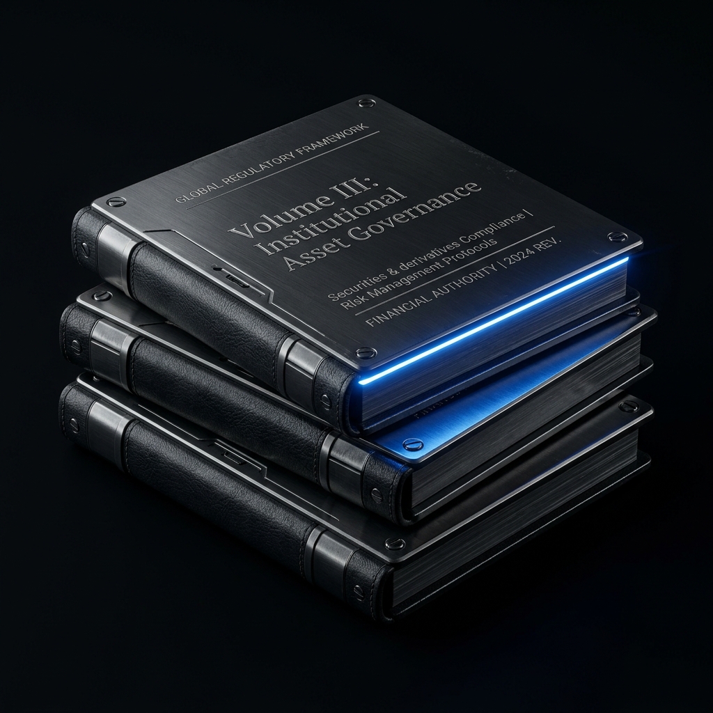 Stacked metal folios representing layered regulatory statute